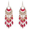 Fashion Jewelry Bohemian Style Colorful Tassels Earrings Red Wholsale Tassels for Earrings